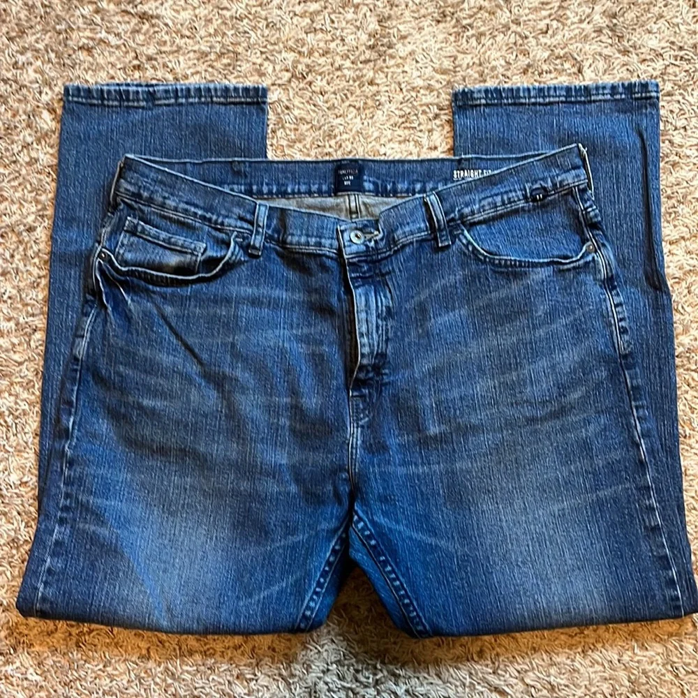 Nautica Jeans Mens Blue Denim Straight Fit Stretch Pants Size 40/30